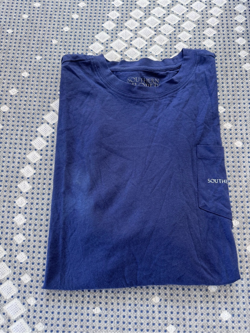 Southern Proper Navy Blue Short Sleeve Pocket Tee